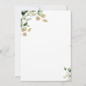植物のユーカリのグリーンが美しいエンゲージメントカード 招待状 (裏面)