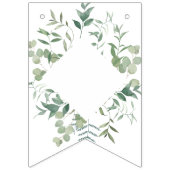 植物のユーカリグリーン ブライダルシャワー バンティングフラッグ (第1の旗)