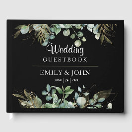 植物のユーカリ ゴールドリーフ モダンデザイン ゲストブック