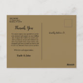 植物のユーカリ ゴールドリーフ モダンデザイン ポストカード (裏面)