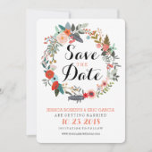 植物のリースの保存日付 セーブザデート (正面)