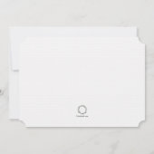 植物のリースの写真の誕生の発表 案内状 (裏面)