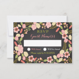 植物のリースの応答カード 出欠カード