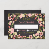 植物のリースの応答カード 出欠カード (正面/裏面)