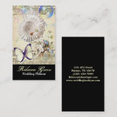 植物のロマンチックな貝殻の蝶 名刺 (正面/裏面)