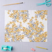 植物のヴィンテージのケシによってはティッシュペーパーが開花します 薄葉紙 (クラフト)