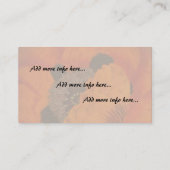 植物のヴィンテージのケシの花の名刺 名刺 (裏面)