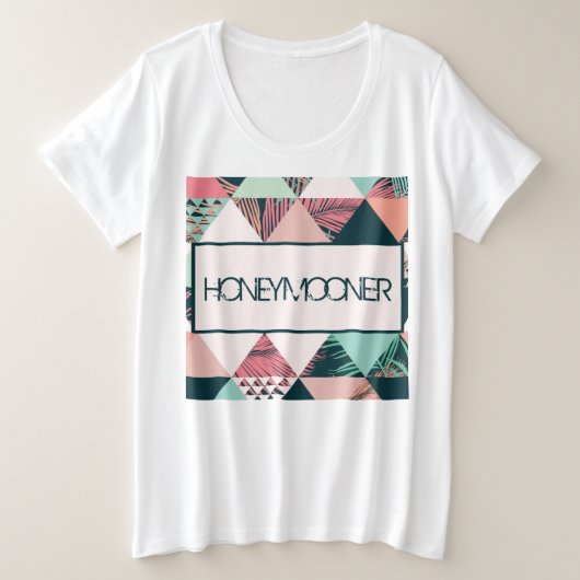 植物の三角形 プラスサイズTシャツ (デザイン正面)