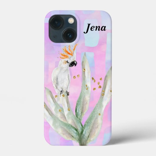 植物の上のオウムのiPhone / iPadケース Case-Mate iPhoneケース (裏面)