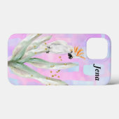植物の上のオウムのiPhone / iPadケース Case-Mate iPhoneケース (裏面 (横))