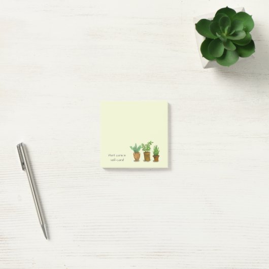 植物の世話は自分自身のケア、植物愛好家のための ポストイット (オフィス)