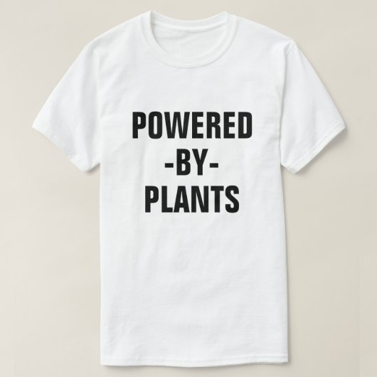 植物の人のビーガンのワイシャツによって動力を与えられる Tシャツ (デザイン正面)