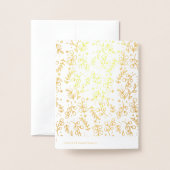 植物の休日の挨拶 箔カード (裏面封筒付き)