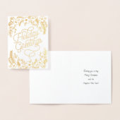 植物の休日の挨拶 箔カード (ディスプレー)