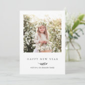 植物の冬ストライプの明けましておめでとうの写真と シーズンカード (スタンド正面)