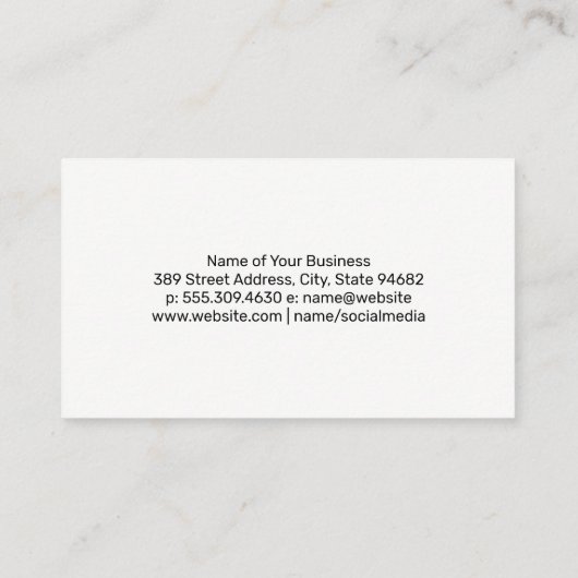 植物の分野 名刺 (裏面)