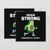 植物の力で強くなる Veggie Strong 招待状 (正面/裏面)