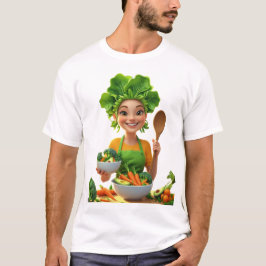 植物の力で料理するシェフ – 愛情込めて調理 Tシャツ