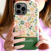 植物の可愛い花柄スクリプトネーム Case-Mate iPhoneケース
