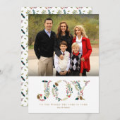 植物の喜びのクリスマス写真の挨拶 シーズンカード (正面/裏面)