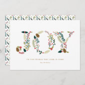 植物の喜びのクリスマス挨拶 シーズンカード (正面/裏面)