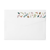 植物の喜びのクリスマス挨拶 ラップアラウンドラベル (裏面)