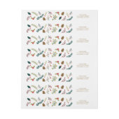 植物の喜びのクリスマス挨拶 ラップアラウンドラベル (シート)