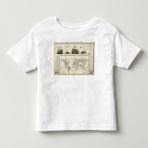 植物の地理学の輪郭 トドラーTシャツ