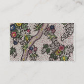 植物の型枠および蛇行したribboの織物のデザイン 名刺 (裏面)