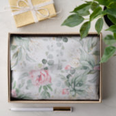 植物の多肉植物とピンクの花のボタニカル 薄葉紙 (ギフト)