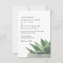 植物の多肉植物園|結婚式招待状 招待状