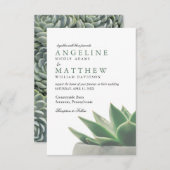 植物の多肉植物園|結婚式招待状 招待状 (正面/裏面)