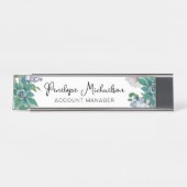 植物の多肉植物 カールタイプ 名前と称号 デスクネームプレート (正面)