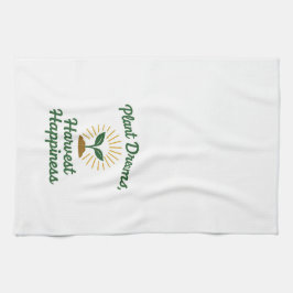 植物の夢が幸せを収穫 キッチンタオル