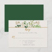 植物の夢のグリーン ゴールドの蕾 RSVP (正面/裏面)
