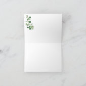 植物の夢の素朴な緑の草木のサンキューカード サンキューカード (内部)