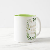 植物の夢の緑は新郎の母に|を残します ツートーンマグカップ (正面右)