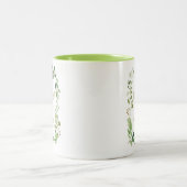 植物の夢の緑は新郎の母に|を残します ツートーンマグカップ (中央)