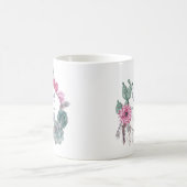 植物の女性は新しい猫の女性です コーヒーマグカップ (中央)