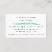 植物の島のパイナップル珊瑚 名刺 (裏面)