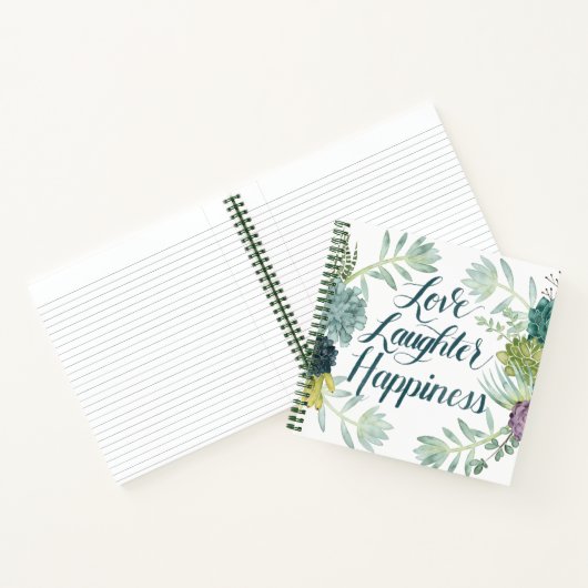 植物の幸せ |笑いを楽しむ幸せ ノートブック (内部)