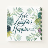 植物の幸せ |笑いを楽しむ幸せ ノートブック (裏面)