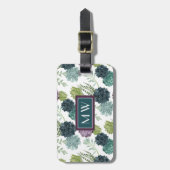 植物の幸福のコレクションのSucculentパターン ラゲッジタグ (正面縦)