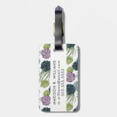 植物の幸福のコレクションのSucculentパターン ラゲッジタグ (裏面縦)
