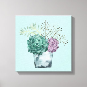植物の幸福のコレクション のSucculents キャンバスプリント