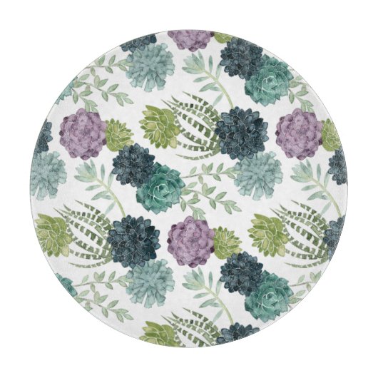 植物の幸福コレクション多肉性パターン カッティングボード (正面)