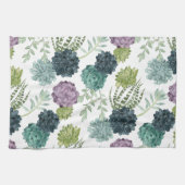 植物の幸福コレクション多肉性パターン キッチンタオル (横)