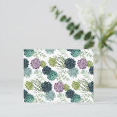 植物の幸福コレクション多肉性パターン ポストカード (スタンド正面)