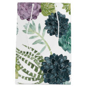 植物の幸福コレクション多肉性パターン ミディアムペーパーバッグ (裏面)