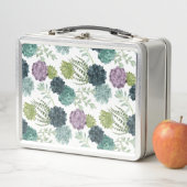 植物の幸福コレクション多肉性パターン メタルランチボックス (インサイチュ)